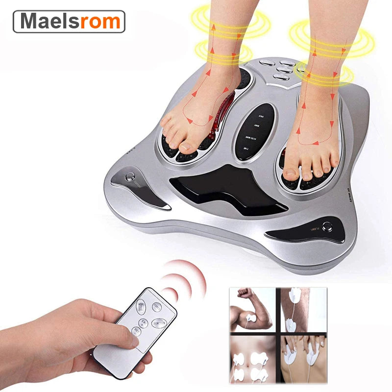Electric Vibrator Foot Massager With Remote Control Health Care Body Massage Leg Exerciser Bio Shaker Heating Therapy Machine